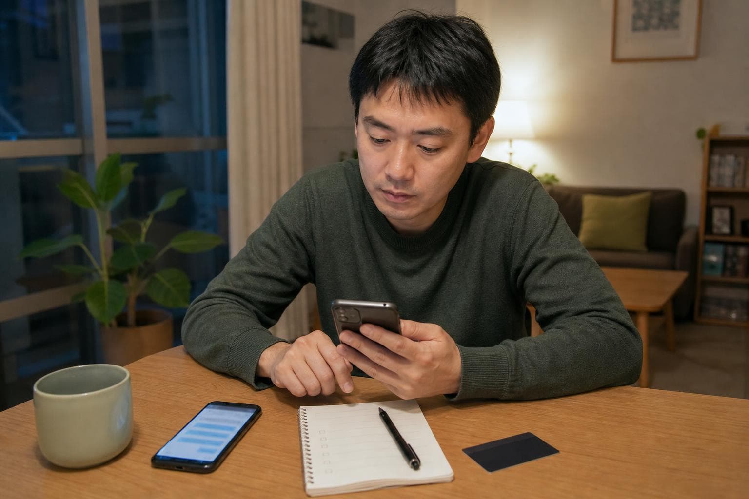台灣使用者在住家暫停操作可疑銀行簡訊，改用第二台裝置、卡片背面與紙本清單獨立核對